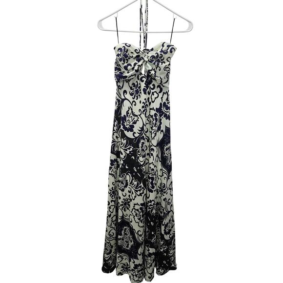 NWT ANTHROPOLOGIE DELFI Halter Maxi Dress Size S Floral Retail 420.00 - Picture 1 of 11